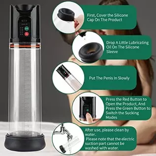 Electric Penis Vacuum Pump with 4 Suction Modes , XINBALE Rechargeable Automatic High-Vacuum Penis Pump, Penis Air Pressure Devi