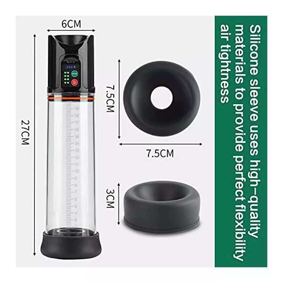 Electric Penis Vacuum Pump with 4 Suction Modes , XINBALE Rechargeable Automatic High-Vacuum Penis Pump, Penis Air Pressure Devi
