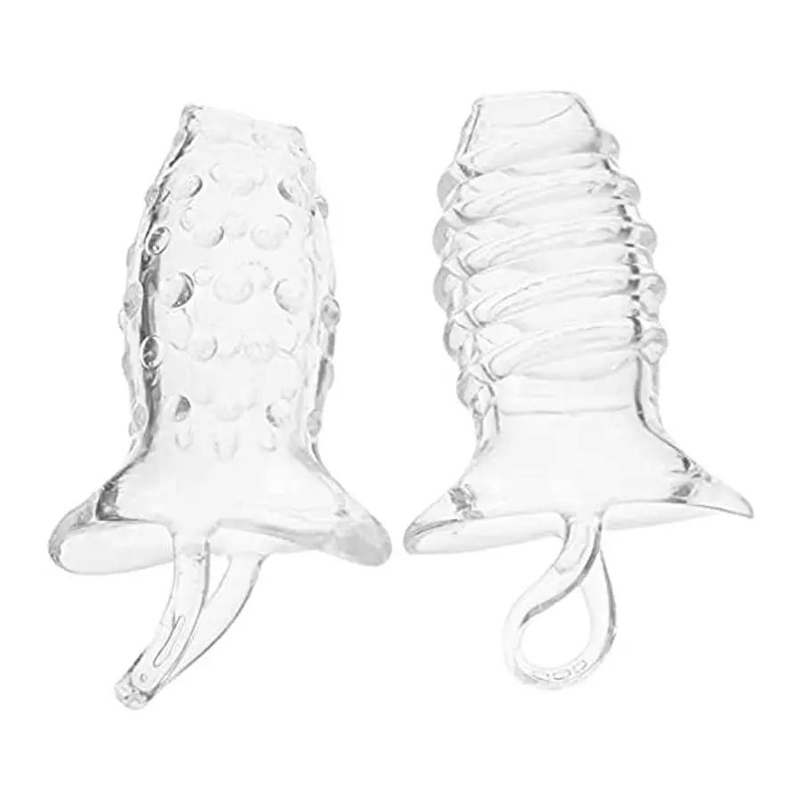 2pcs Sleeve Extender Crystal Silicone Extension Toy Cock Enlarger Condom Sheath Delay Ejaculation Toys pens Sleeve Extension,Coo
