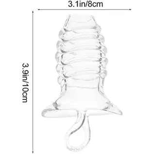 2pcs Sleeve Extender Crystal Silicone Extension Toy Cock Enlarger Condom Sheath Delay Ejaculation Toys pens Sleeve Extension,Coo