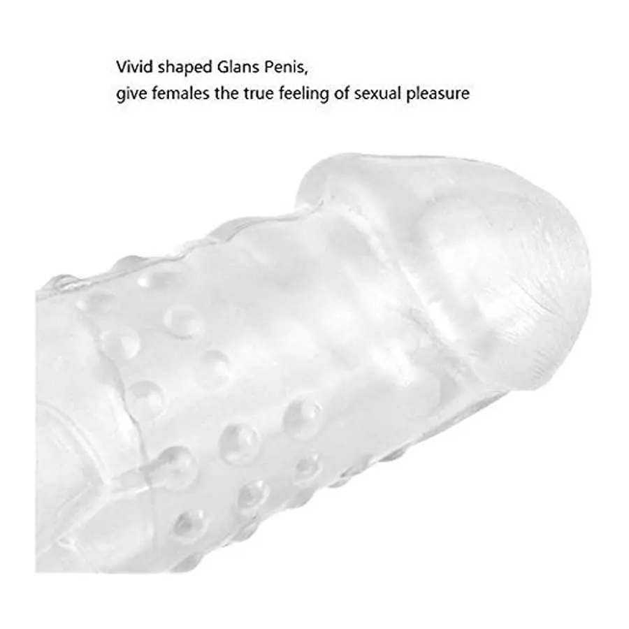 JieshiNW Sex Toys Soft Reusable Pennis Sleeves Girth for Men Extender Enlarger Extension Cook Enhancer Ball Stretch Sleeve Girth