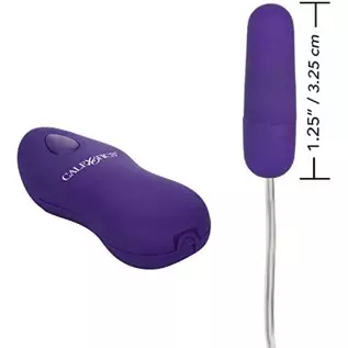 CalExotics Whisper Micro Bullet – Self Heating Wired Pocket Bullet Vibrator - Remote Control Sex Toys for Couples - Adult Egg Ma