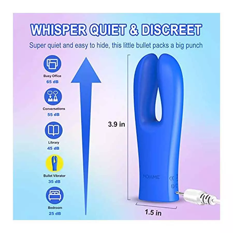 Mini Bullet Vibrator for Women - Waterproof Small Clit Vibrator with 10 Powerful Vibrations, Silent Full Silicone Vibrator for N