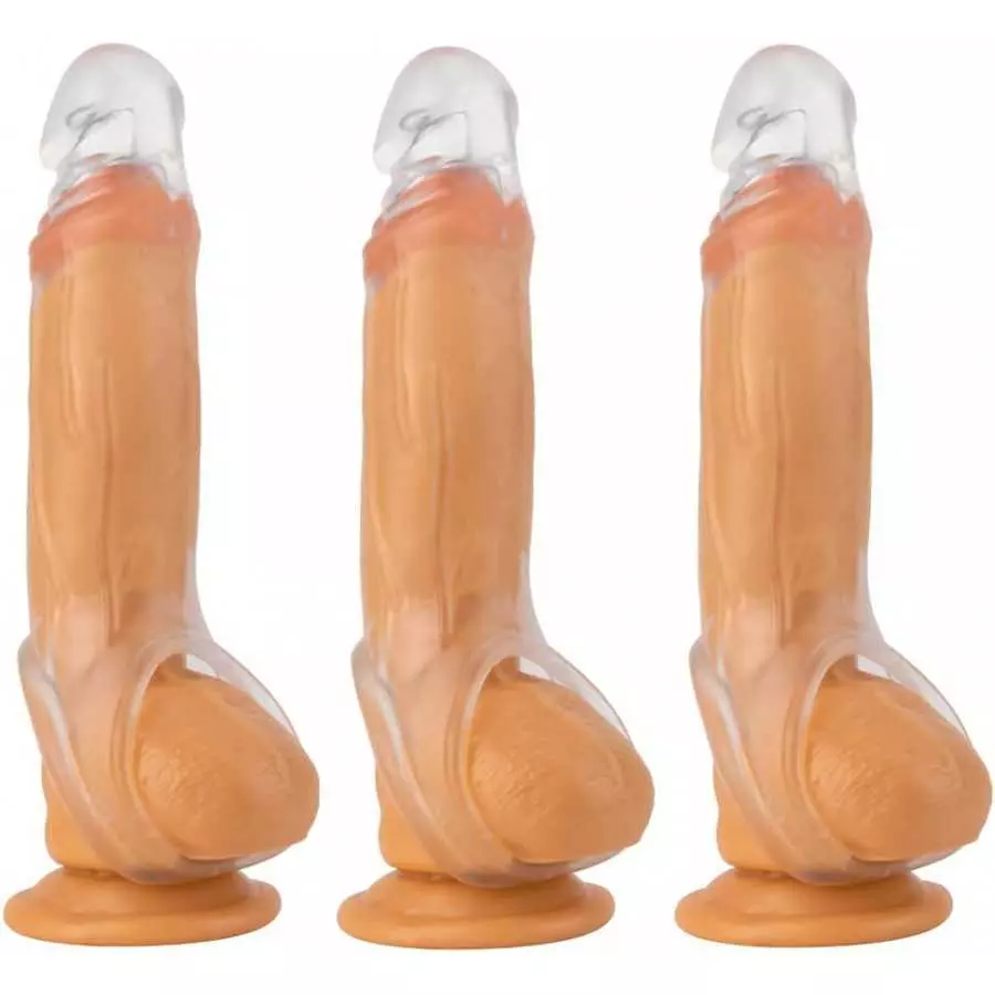3 Pcs Reusable Penis Sleeve Extender Sex Toy Cock Enlarger - Ultra Soft Penis Sheath Extender Applicative for Men & Couple 3 Pcs Reusable Penis Sleeve Extender Sex Toy Cock Enlarger - Ultra Soft Penis Sheath Extender Applicative for Men & Couple