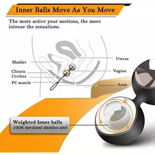 Bullet Vibrator for Women, 5 Pieces Wearable Weighted Balls Kit for Beginners & Advanced Kegel Exercise, Rechargeable Vibrating 