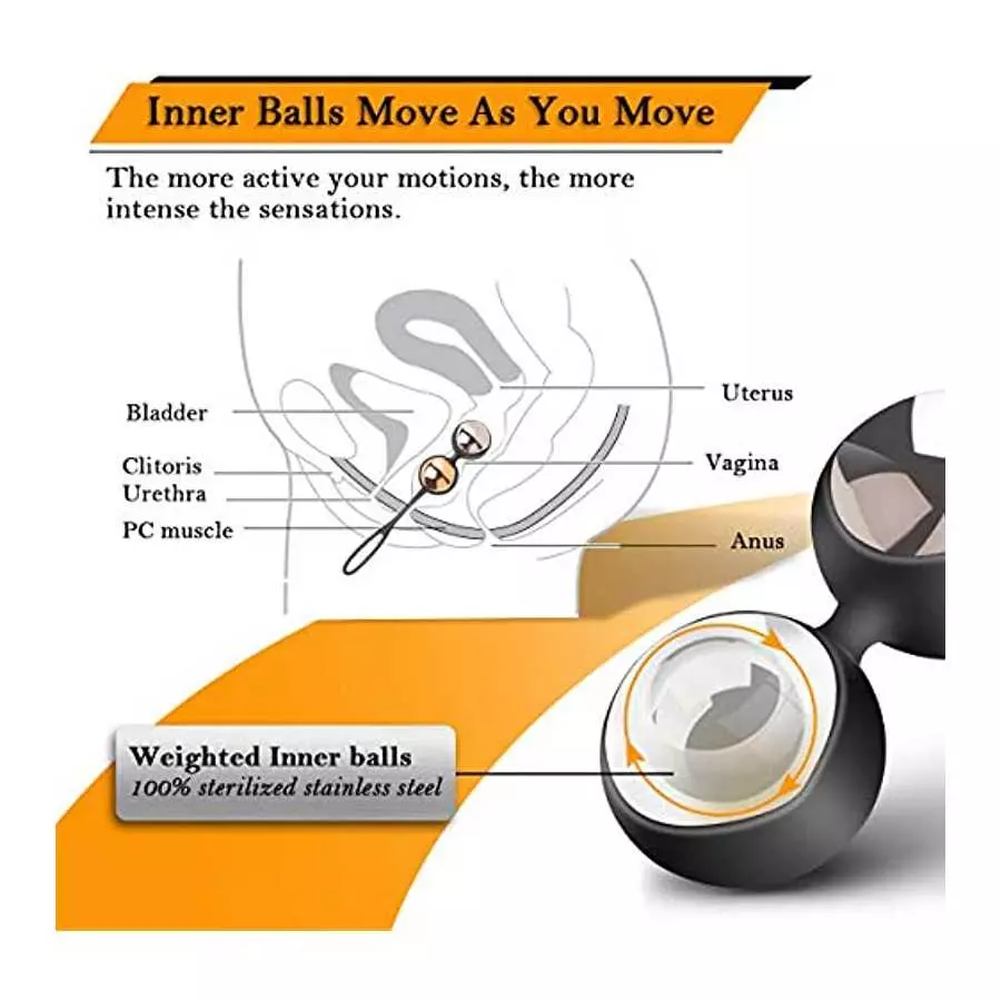 Bullet Vibrator for Women, 5 Pieces Wearable Weighted Balls Kit for Beginners & Advanced Kegel Exercise, Rechargeable Vibrating 