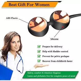 Bullet Vibrator for Women, 5 Pieces Wearable Weighted Balls Kit for Beginners & Advanced Kegel Exercise, Rechargeable Vibrating 