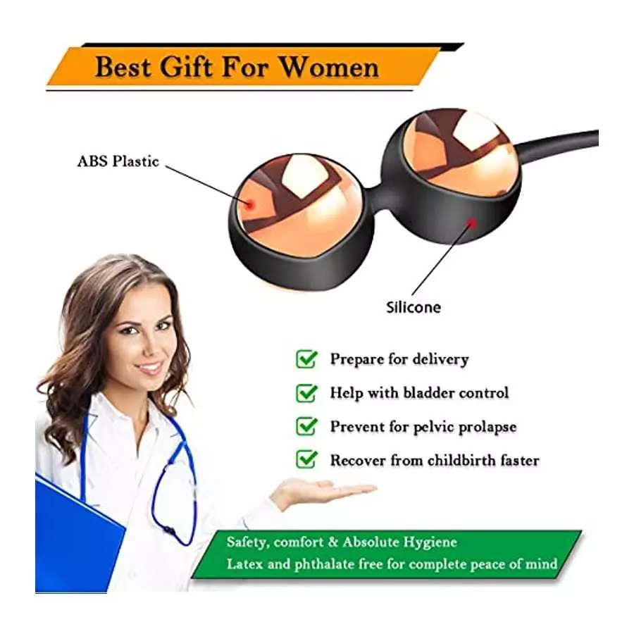 Bullet Vibrator for Women, 5 Pieces Wearable Weighted Balls Kit for Beginners & Advanced Kegel Exercise, Rechargeable Vibrating 