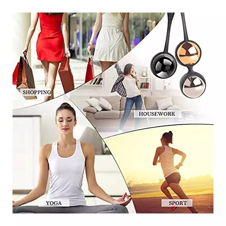 Bullet Vibrator for Women, 5 Pieces Wearable Weighted Balls Kit for Beginners & Advanced Kegel Exercise, Rechargeable Vibrating 