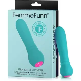 New Femme Funn Ultra Bullet Vibrator - 20 Powerful Modes USB Rechargeable & Whisper Quiet Bullet Massager Vibrators for Women (A