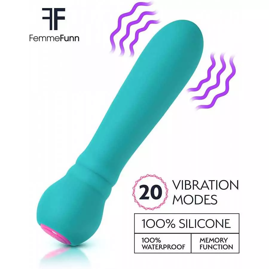 New Femme Funn Ultra Bullet Vibrator - 20 Powerful Modes USB Rechargeable & Whisper Quiet Bullet Massager Vibrators for Women (A