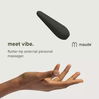 Maude Vibe in Grey - 3 Speed Easy-to-Use Cordless Massager - Platinum Grade Silicone Personal Massager - USB Charged Water Resis