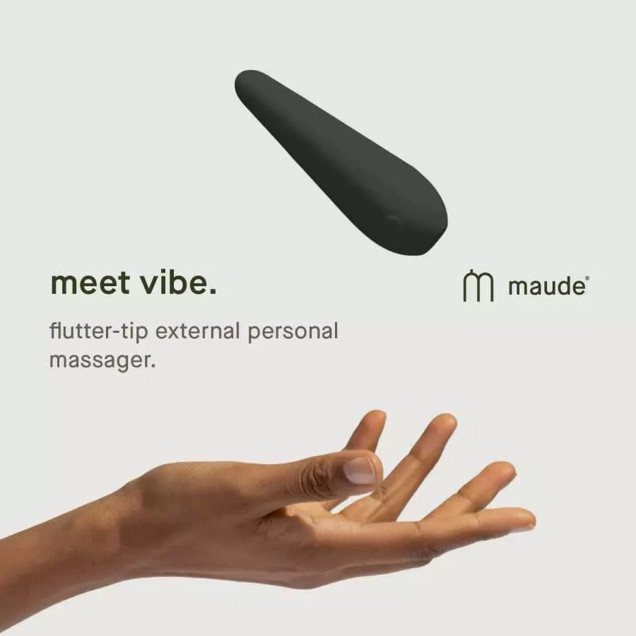 Maude Vibe in Grey - 3 Speed Easy-to-Use Cordless Massager - Platinum Grade Silicone Personal Massager - USB Charged Water Resis