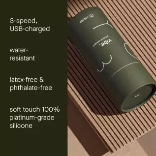 Maude Vibe in Grey - 3 Speed Easy-to-Use Cordless Massager - Platinum Grade Silicone Personal Massager - USB Charged Water Resis
