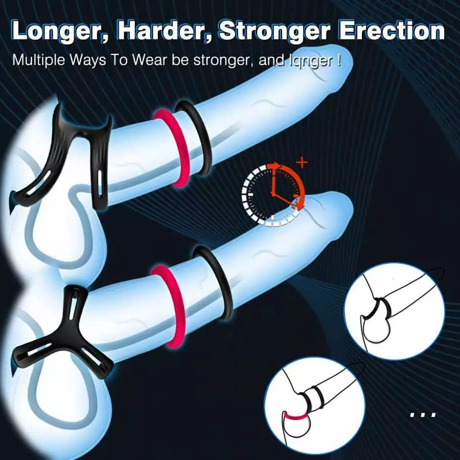 Cock Ring for Male Sex Toy,8 Pcs Different Sizes Premium Quality Silicone Penis Rings for Erection Enhancing,Super Soft Penis Ri