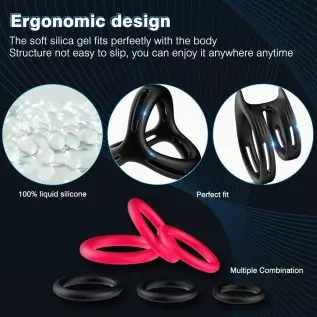 Cock Ring for Male Sex Toy,8 Pcs Different Sizes Premium Quality Silicone Penis Rings for Erection Enhancing,Super Soft Penis Ri