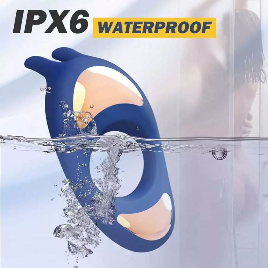 Vibrating Cock Ring with Rabbit Design, Rechargeable Penis Ring Vibrator with 9 Vibration Modes, TIVINO Silicone Male Sex Toy fo