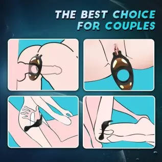 Vibrating Cock Ring with Rabbit Design, Rechargeable Penis Ring Vibrator with 9 Vibration Modes, TIVINO Silicone Male Sex Toy fo