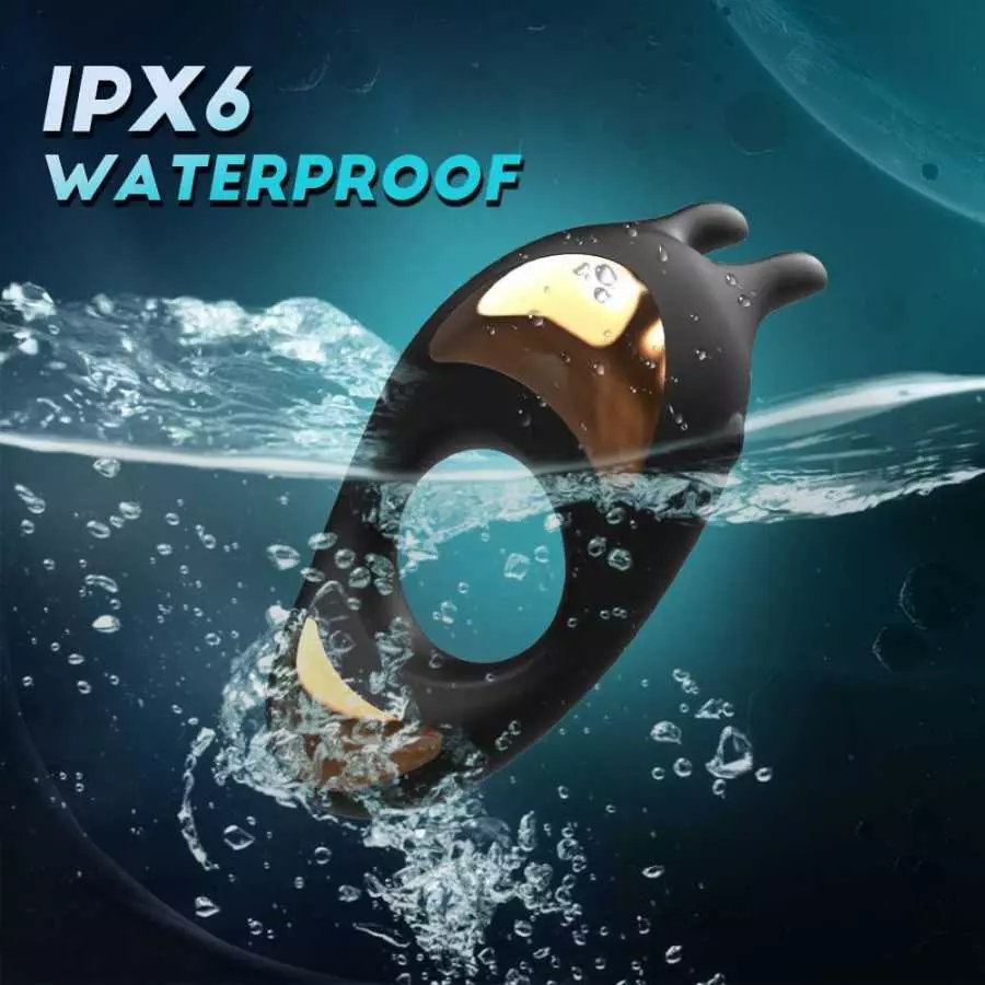 Vibrating Cock Ring with Rabbit Design, Rechargeable Penis Ring Vibrator with 9 Vibration Modes, TIVINO Silicone Male Sex Toy fo