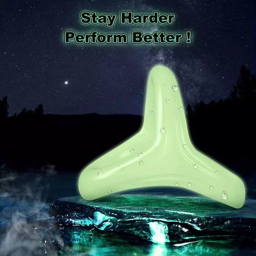 Silicone Penis Ring for Men, Adorime 3 in 1 Ultra Soft Stretchy Cock Ring Penis Enlargers, Sex Toy for Men, Black