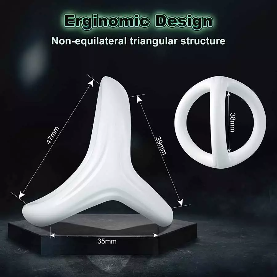 Silicone Penis Ring for Men, Adorime 3 in 1 Ultra Soft Stretchy Cock Ring Penis Enlargers, Sex Toy for Men, Black