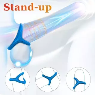 Silicone Penis Ring for Men, Adorime 3 in 1 Ultra Soft Stretchy Cock Ring Penis Enlargers, Sex Toy for Men, Black