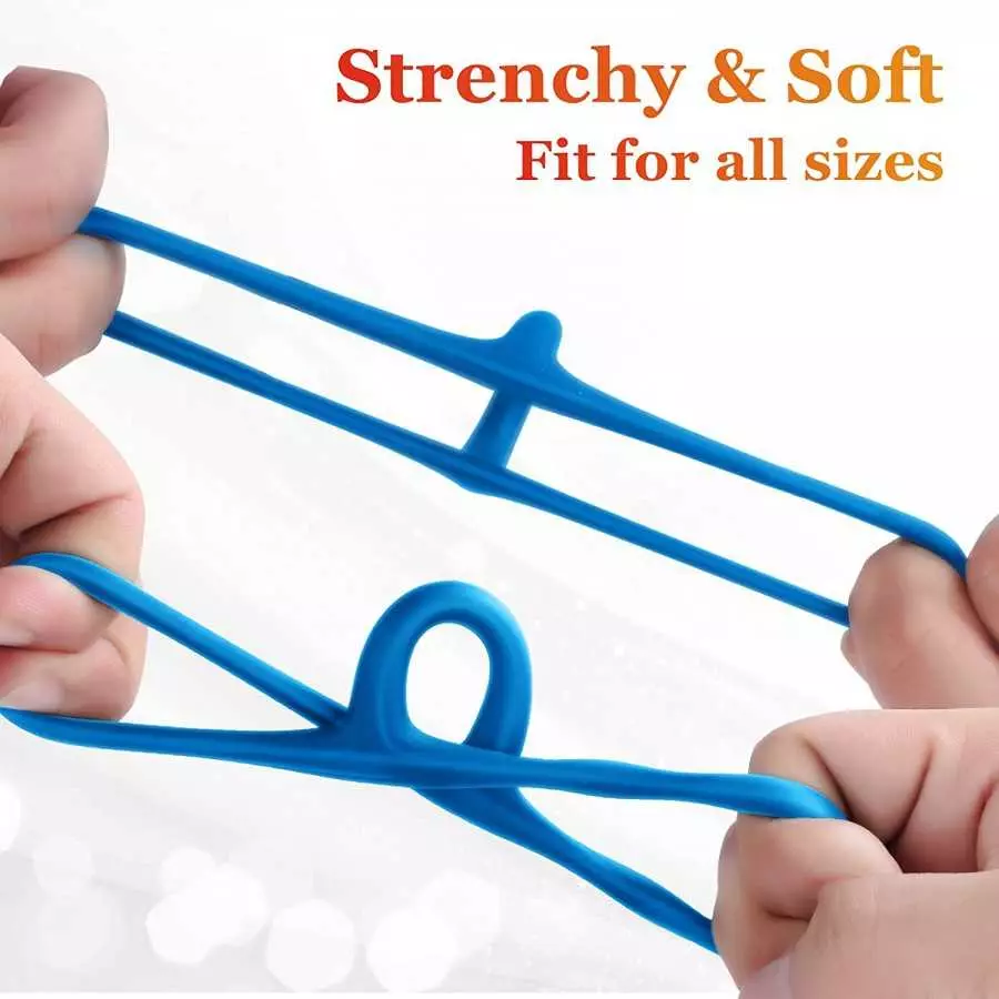 Silicone Penis Ring for Men, Adorime 3 in 1 Ultra Soft Stretchy Cock Ring Penis Enlargers, Sex Toy for Men, Black