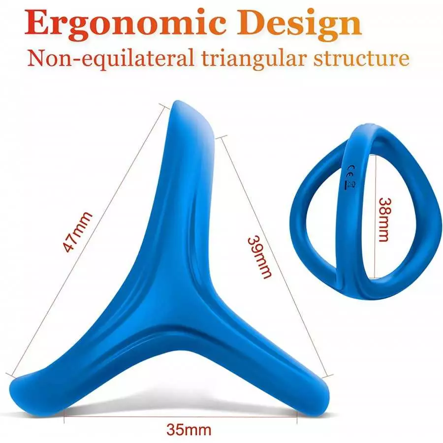 Silicone Penis Ring for Men, Adorime 3 in 1 Ultra Soft Stretchy Cock Ring Penis Enlargers, Sex Toy for Men, Black