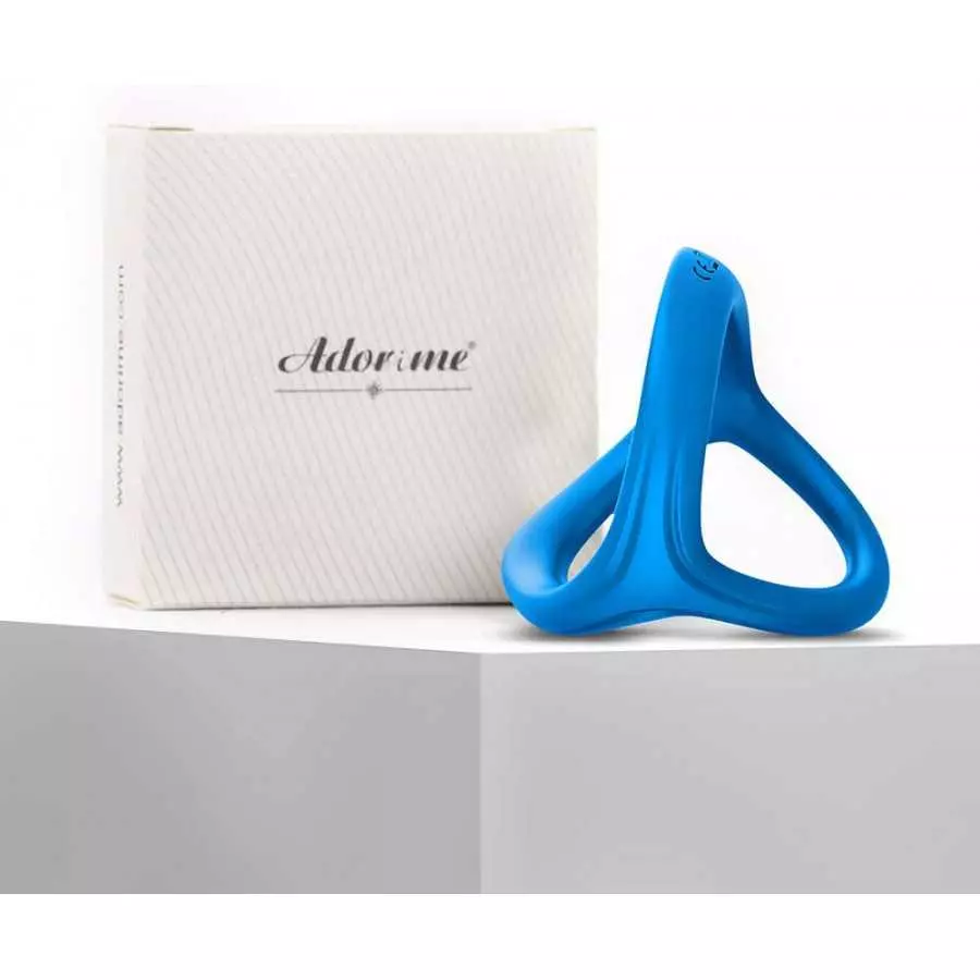 Silicone Penis Ring for Men, Adorime 3 in 1 Ultra Soft Stretchy Cock Ring Penis Enlargers, Sex Toy for Men, Black