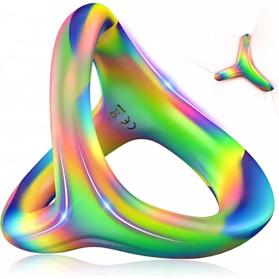 Silicone Penis Ring for Men, Adorime 3 in 1 Ultra Soft Stretchy Cock Ring Penis Enlargers, Sex Toy for Men, Black