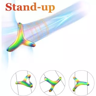 Silicone Penis Ring for Men, Adorime 3 in 1 Ultra Soft Stretchy Cock Ring Penis Enlargers, Sex Toy for Men, Black