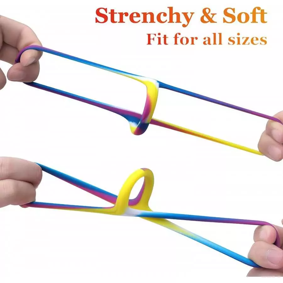 Silicone Penis Ring for Men, Adorime 3 in 1 Ultra Soft Stretchy Cock Ring Penis Enlargers, Sex Toy for Men, Black