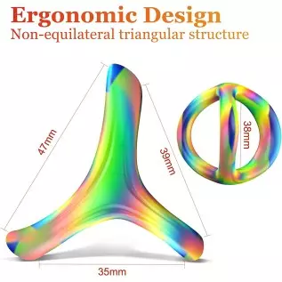 Silicone Penis Ring for Men, Adorime 3 in 1 Ultra Soft Stretchy Cock Ring Penis Enlargers, Sex Toy for Men, Black