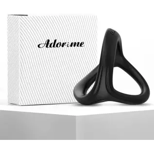 Silicone Penis Ring for Men, Adorime 3 in 1 Ultra Soft Stretchy Cock Ring Penis Enlargers, Sex Toy for Men, Black