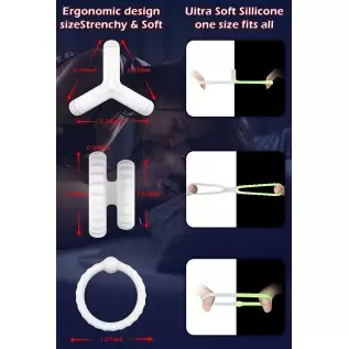 Silicone Penis Rings Set, Evyleen 6 Different Sizes Cock Rings for Erection Enhancing, Long Lasting Stronger Men Sex Toy, Strech