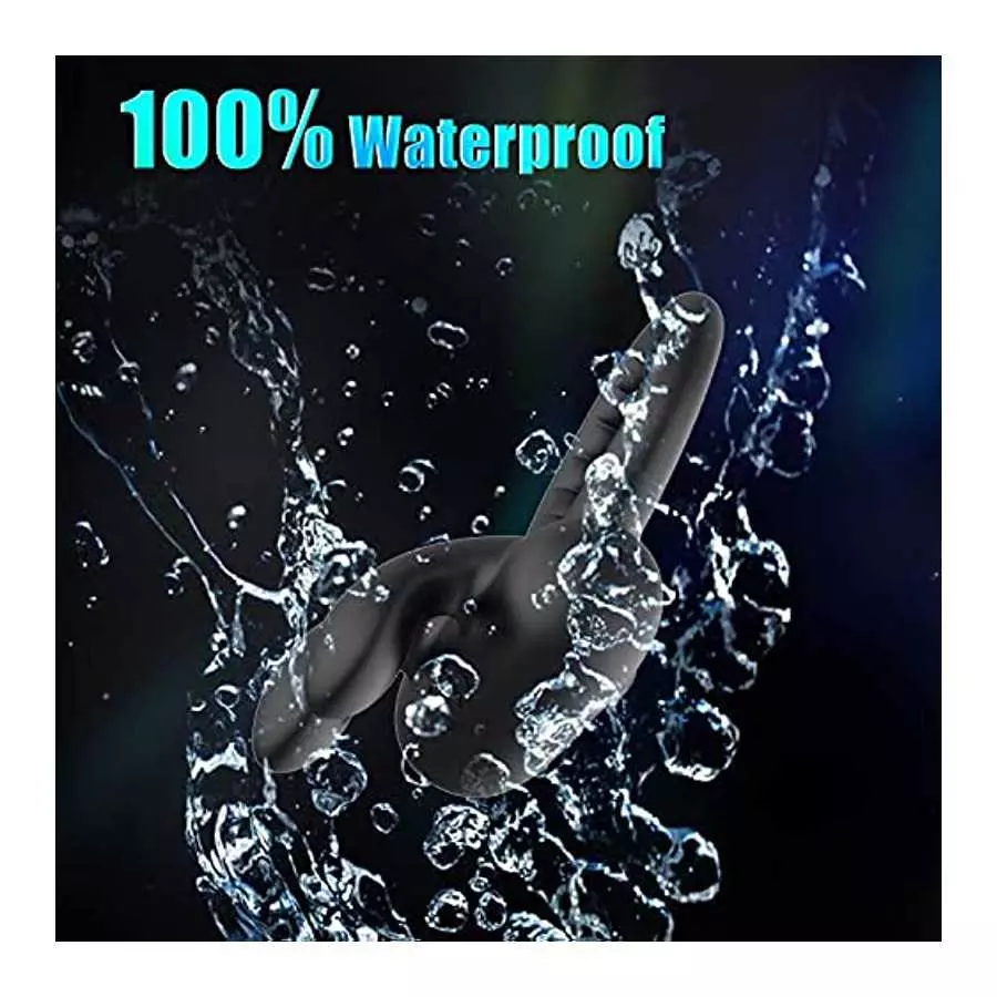 Vibrating Cock Ring with Bunny Ears, Silicone Penis Ring Couple Vibrator with 10 Vibration Modes for Clitoris & Testicles Stimul