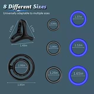 Penis Rings Set with 8 Different Size, Cock Rings for Erection Enhancing, Cook Rings for Men Erection Sex, Longer Lasting Strong Penis Rings Set with 8 Different Size, Cock Rings for Erection Enhancing, Cook Rings for Men Erection Sex, Longer Lasting Strong