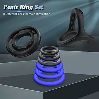 Penis Rings Set with 8 Different Size, Cock Rings for Erection Enhancing, Cook Rings for Men Erection Sex, Longer Lasting Strong Penis Rings Set with 8 Different Size, Cock Rings for Erection Enhancing, Cook Rings for Men Erection Sex, Longer Lasting Strong