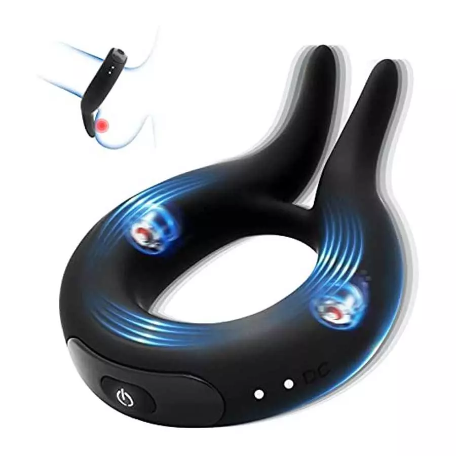 Vibrating Cock Ring,Lilecemie Penis Rings with 10 Vibration Modes,Rabbit Design Silicone Stretchy Couple Vibrator Erection Pleas Vibrating Cock Ring,Lilecemie Penis Rings with 10 Vibration Modes,Rabbit Design Silicone Stretchy Couple Vibrator Erection Pleas