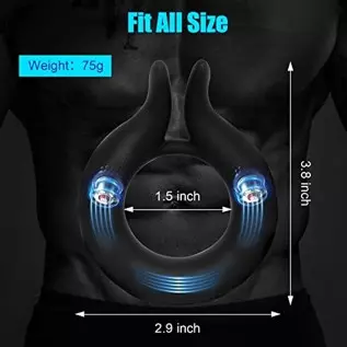 Vibrating Cock Ring,Lilecemie Penis Rings with 10 Vibration Modes,Rabbit Design Silicone Stretchy Couple Vibrator Erection Pleas