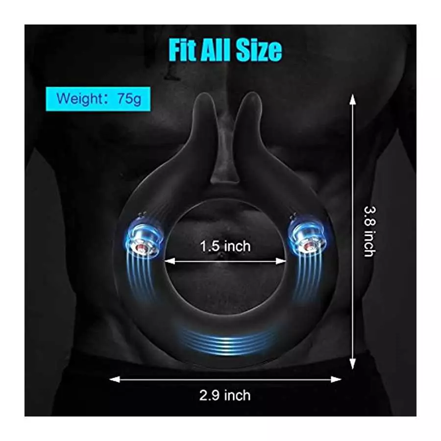 Vibrating Cock Ring,Lilecemie Penis Rings with 10 Vibration Modes,Rabbit Design Silicone Stretchy Couple Vibrator Erection Pleas