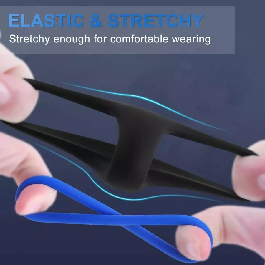 Tri-Spot Cock Ring - All-Around Flexible Silicone Penis Ring Maintain Thick, Enhancing Erection, Stretchy Divide Cock & Ball Rin