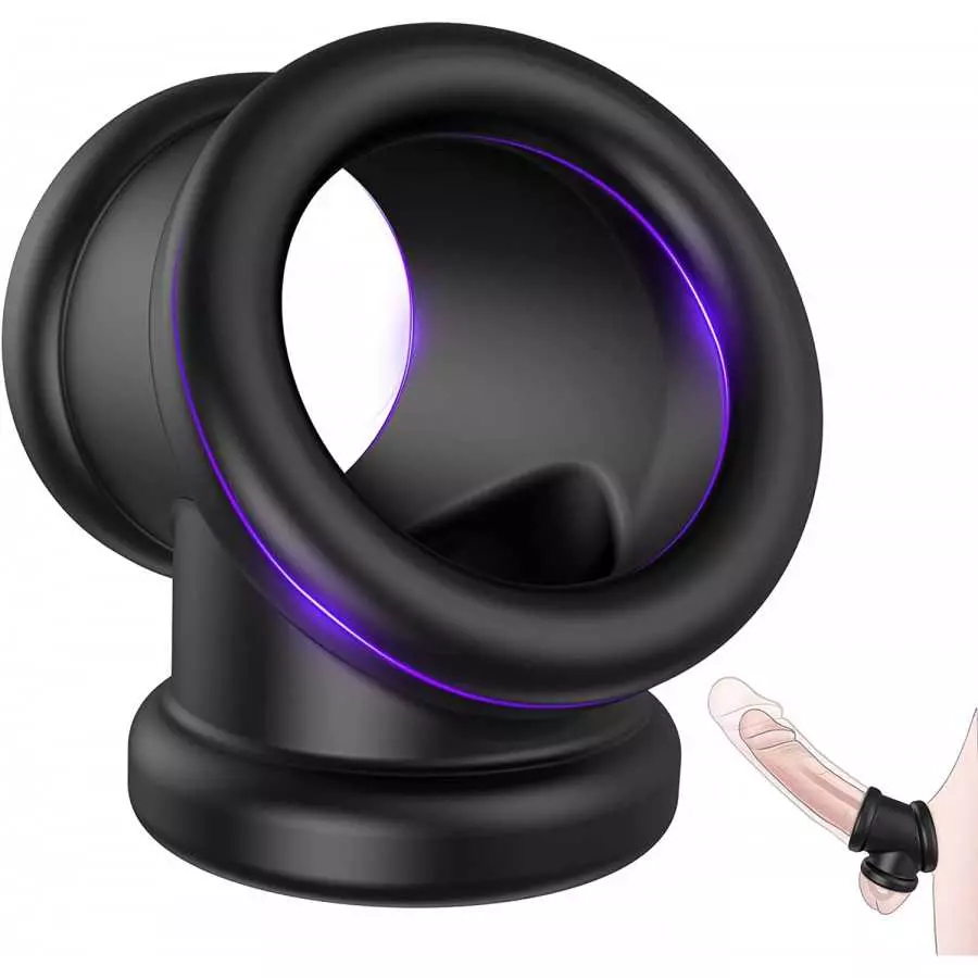 Tri-Spot Cock Ring - All-Around Flexible Silicone Penis Ring Maintain Thick, Enhancing Erection, Stretchy Divide Cock & Ball Rin