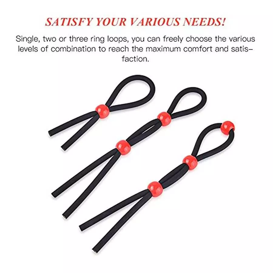 Utimi Adjustable Cock Ring Set Love Rings Basic Penis Ring Sex Toys, 3 Pcs