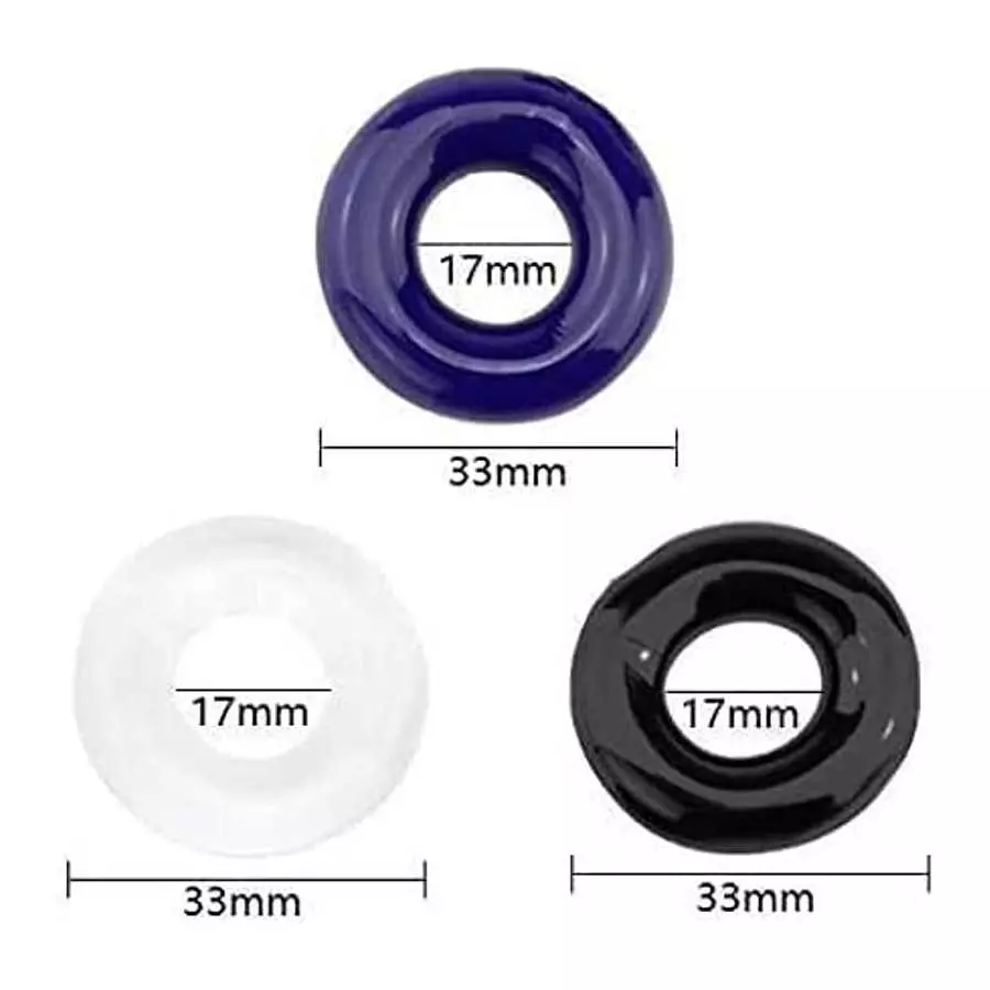 3 PCS Silicone Cock Rings for Longer Harder Stronger Erections, 3 Colors Penis Ring for Men, Soft and Waterproof, Better Sex Ere