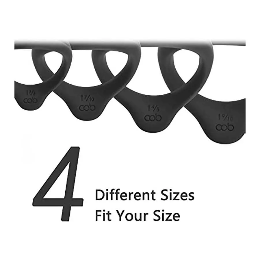 Cob 4 Different Sizes Penis Rings, Stretchy Silicone Cock Ring Set for Men Erection Sex Toys for Men & Couple