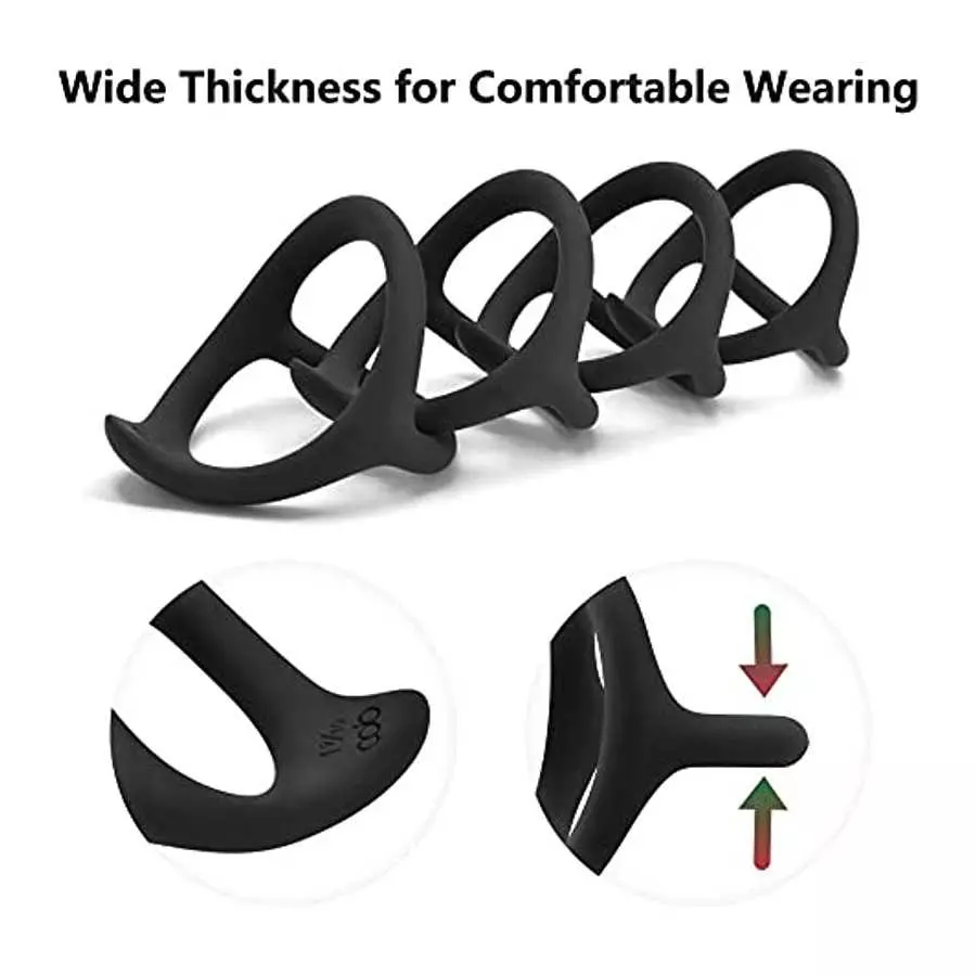 Cob 4 Different Sizes Penis Rings, Stretchy Silicone Cock Ring Set for Men Erection Sex Toys for Men & Couple