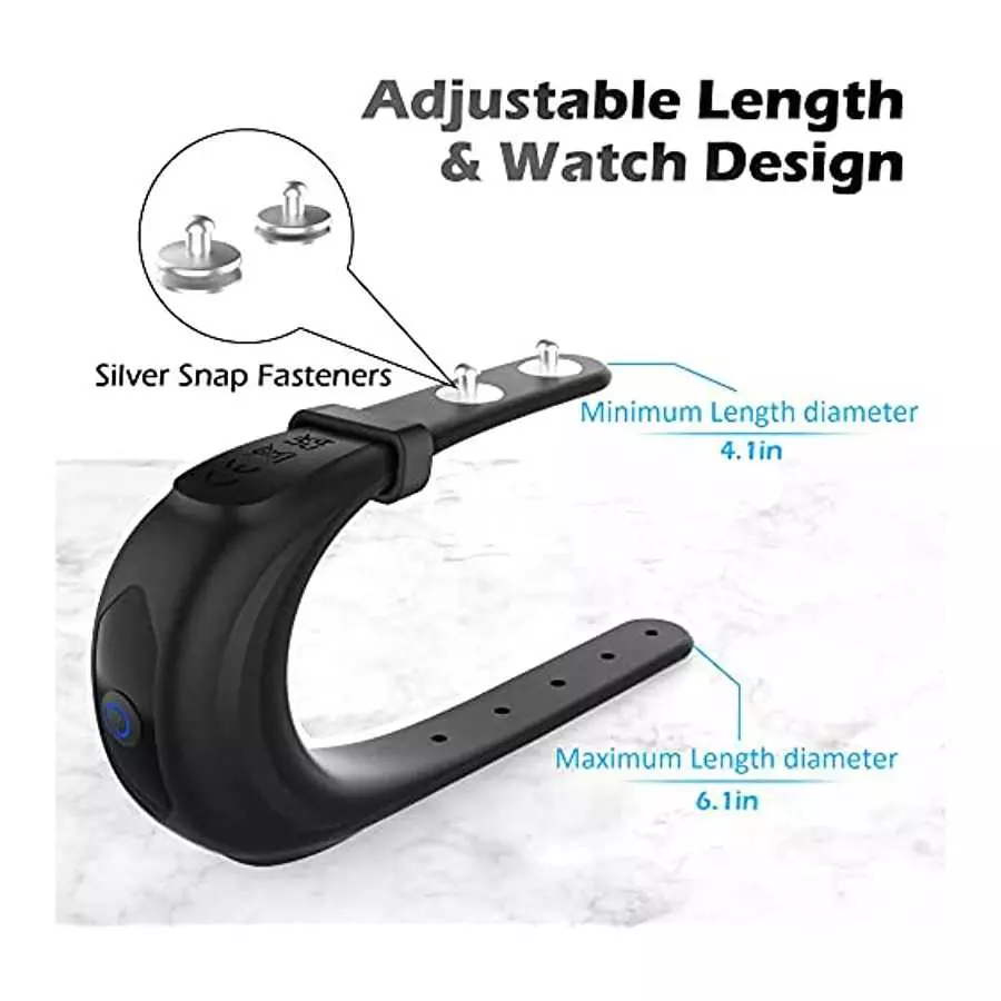 DANKIS Penis Ring with Adjustable Buckle, Men's Vibrators with 10 Vibration Modes, Watch Design Penis Rings Rechargeable Mens Vi