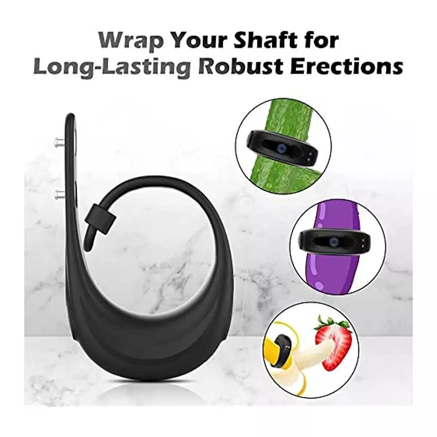 DANKIS Penis Ring with Adjustable Buckle, Men's Vibrators with 10 Vibration Modes, Watch Design Penis Rings Rechargeable Mens Vi