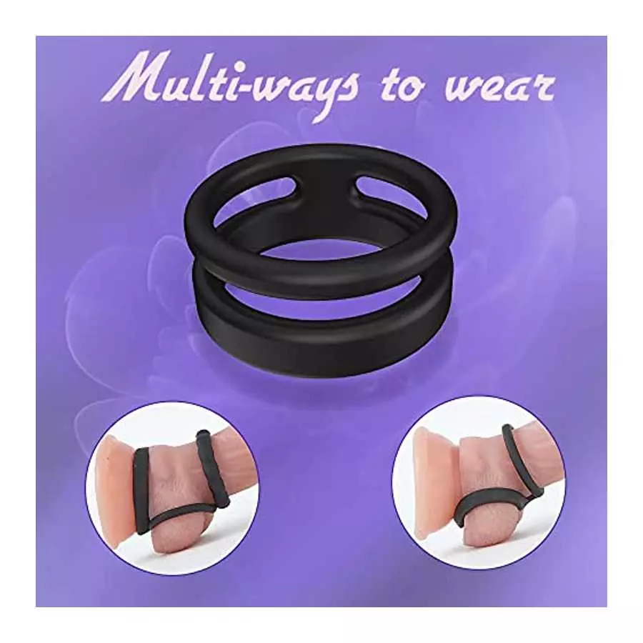 5 Sizes Penis Ring Stretchy Cock Rings for Men Erection Sex Silicone Penisring, Adjustable Men Cook Ring Cockring, Adult Sex Toy